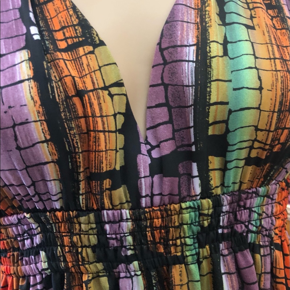 Bcbgeneration Bright Multi Colored Empire Dress S… - image 3